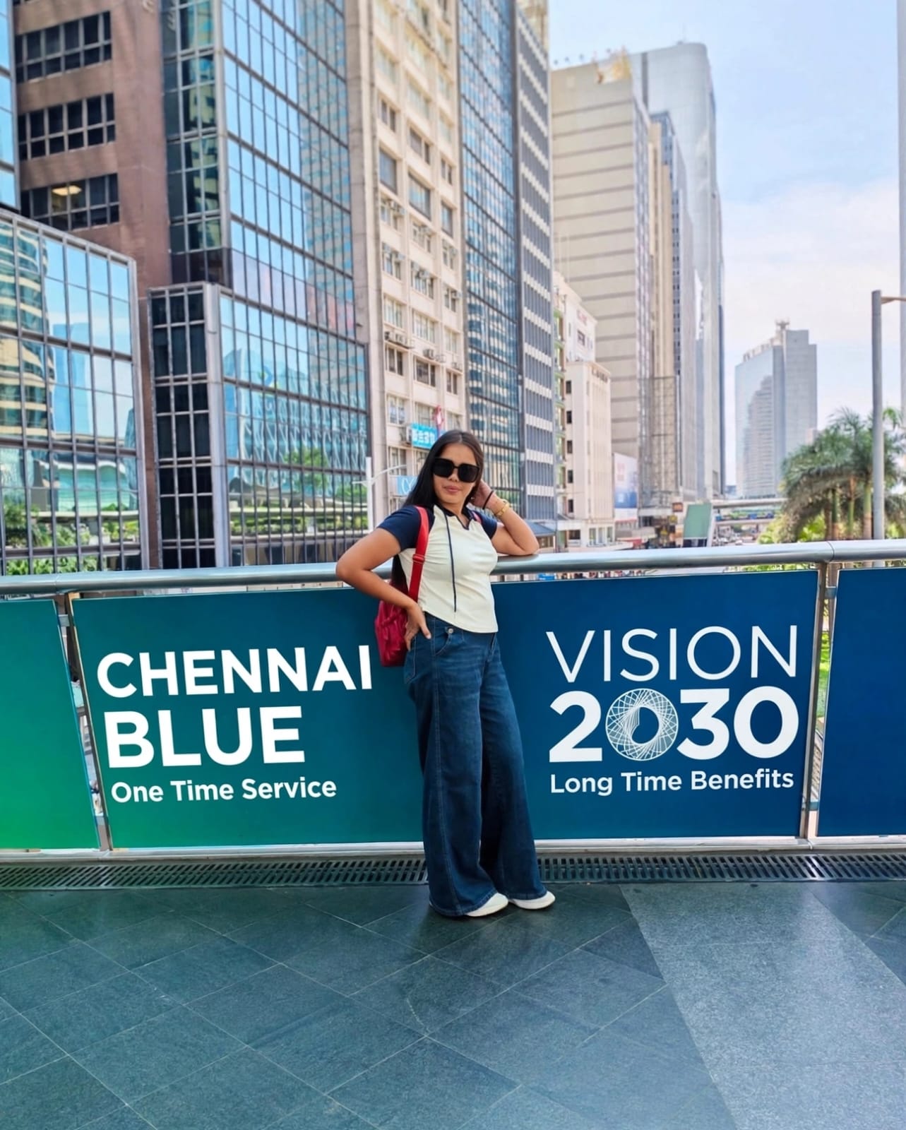 Chennai Blue Vision 2030 street banner