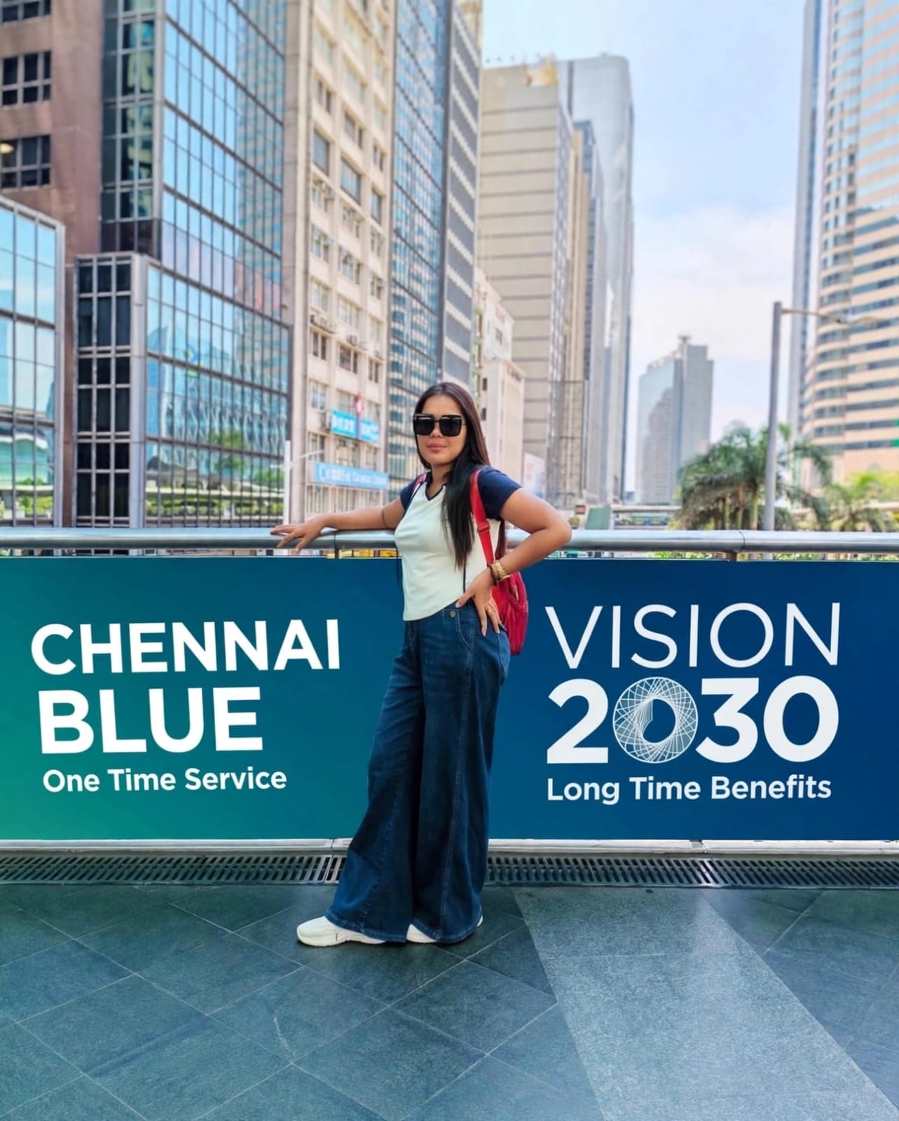 Chennai Blue Vision 2030 street banner