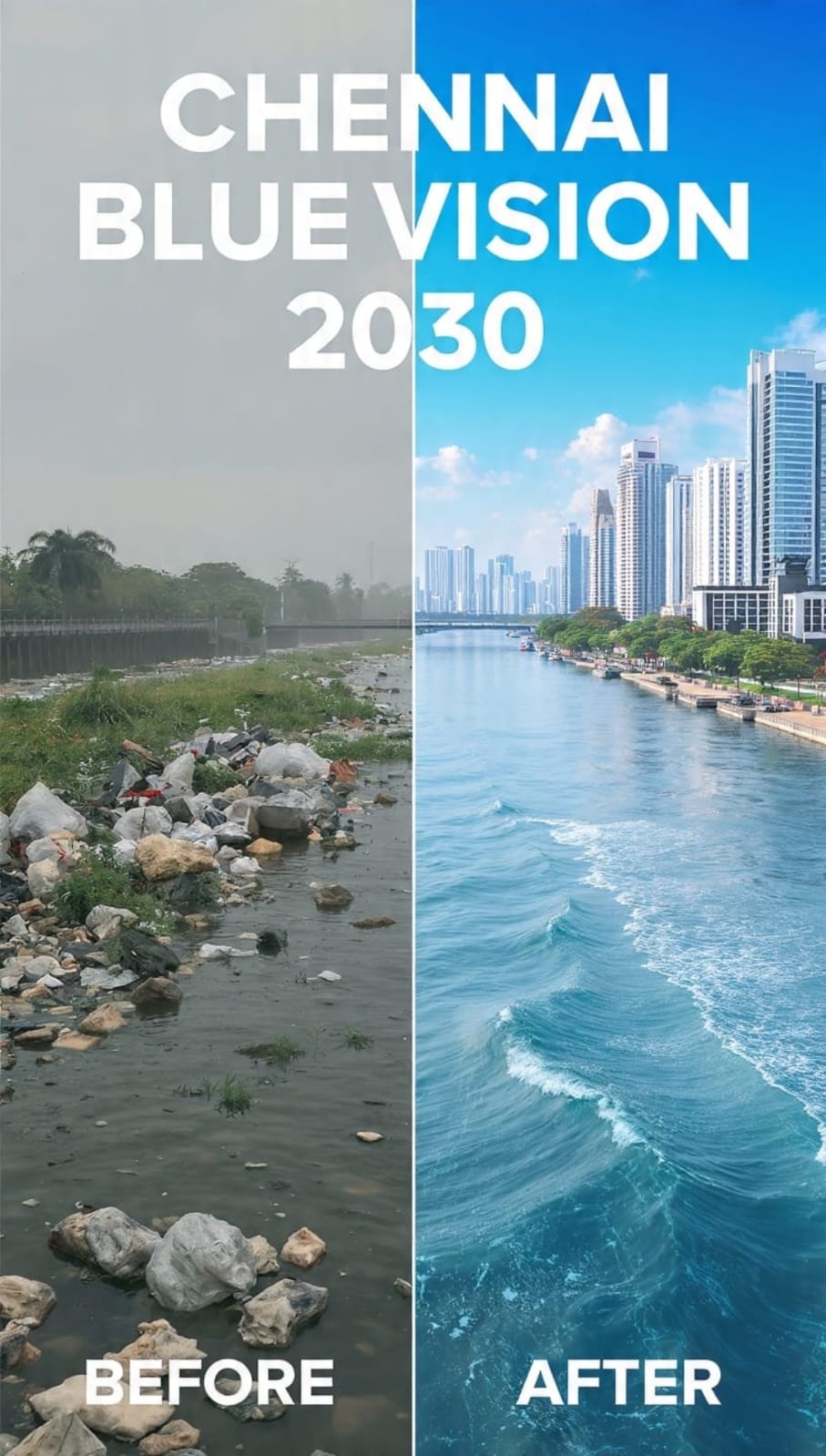 Rocky banks today, restored waterfront tomorrow
