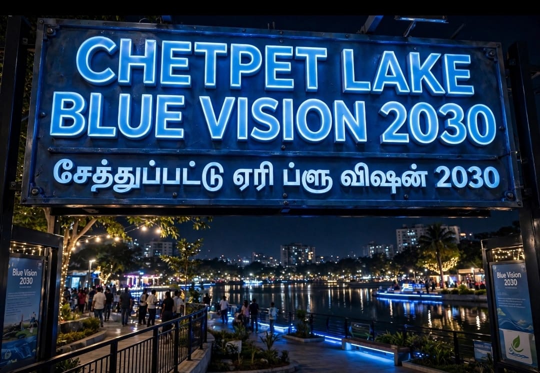 Chetpet Lake Blue Vision 2030 night walk